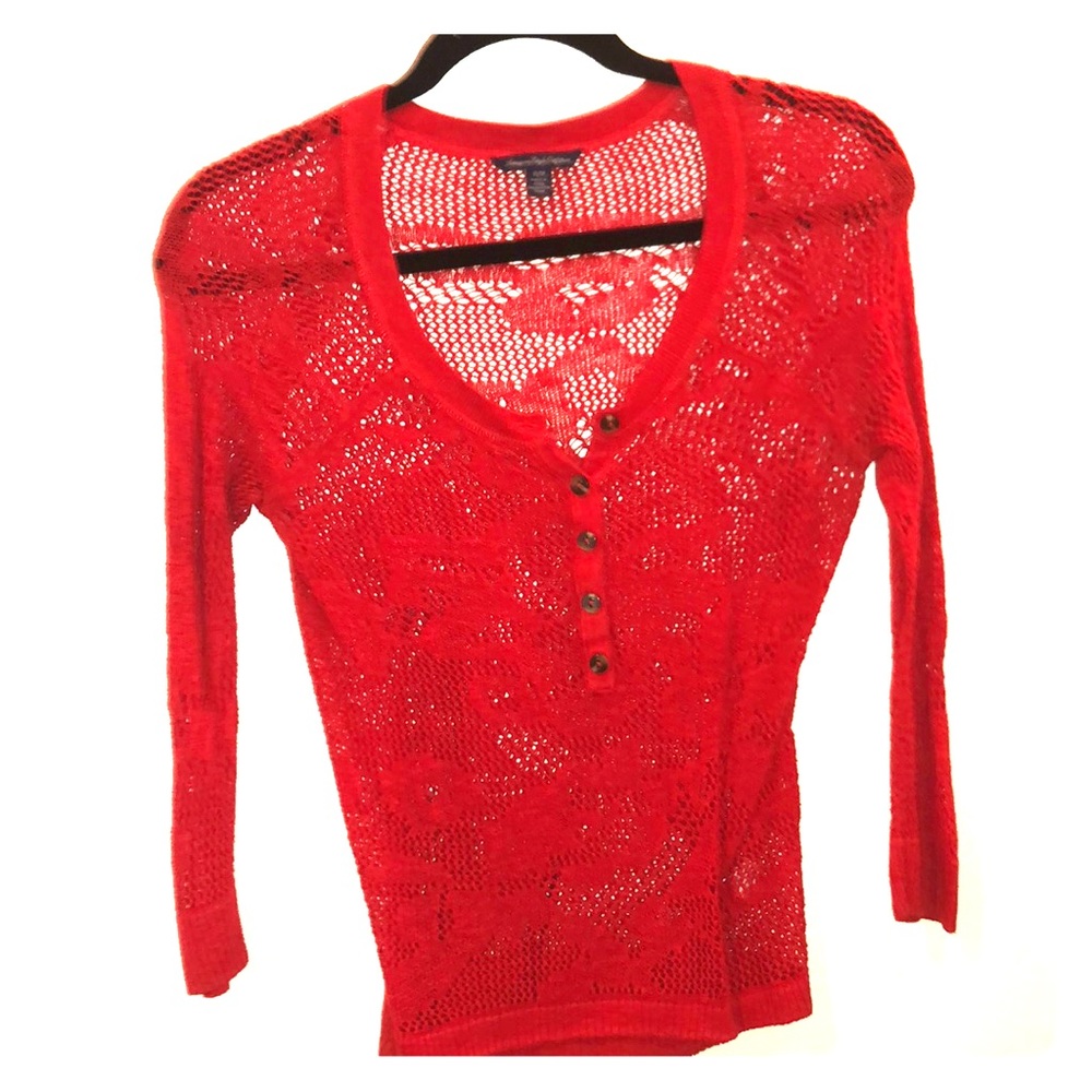 Knitted Top in Red
